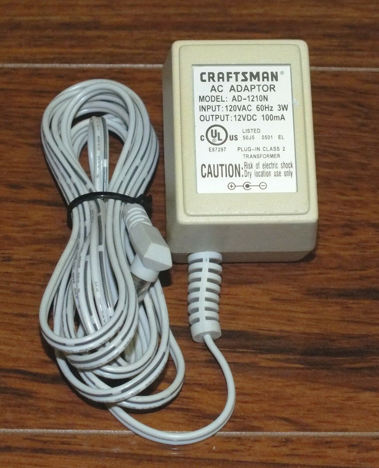 New 12V DC 100mA Craftsman AD-1210N Class 2 Transformer Ac Adapter - Click Image to Close
